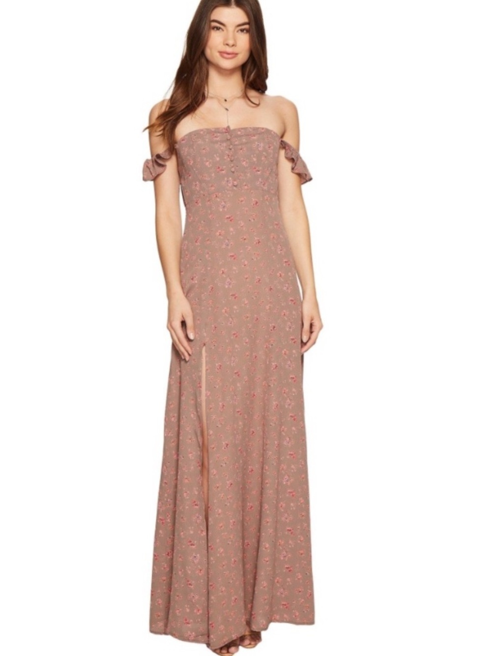 FLYNN SKYE NWT Bardot Floral Maxi Dress Sweet Treat